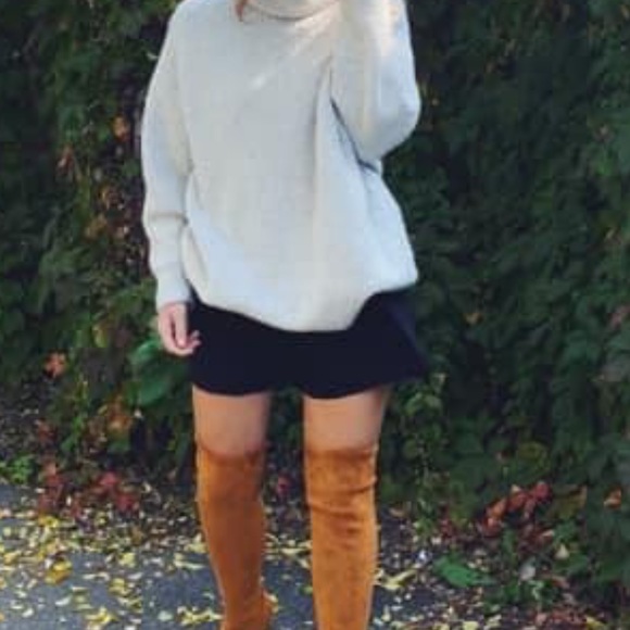 Thigh high brown suede boots! Size: 8.5 - Picture 3 of 4